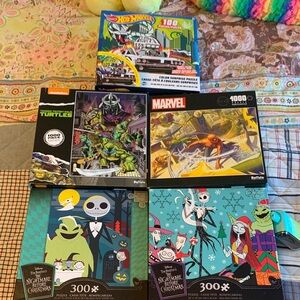 Buffalo David Bitton Puzzle Set - Marvel, TMNT, Nightmare Before Christmas